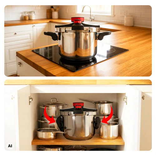 Oală sub presiune din oțel inoxidabil, 6 L - 6