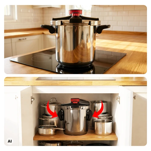 Oală sub presiune din oțel inoxidabil, 8 L - 6