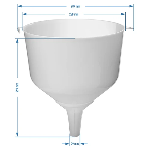 Pâlnie din plastic fi25 pentru baloane, margine înaltă - 4