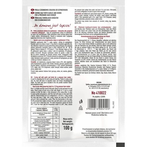 Peklosól Pekla cu usturoi și ierburi pentru șuncovar, 100 g - 2