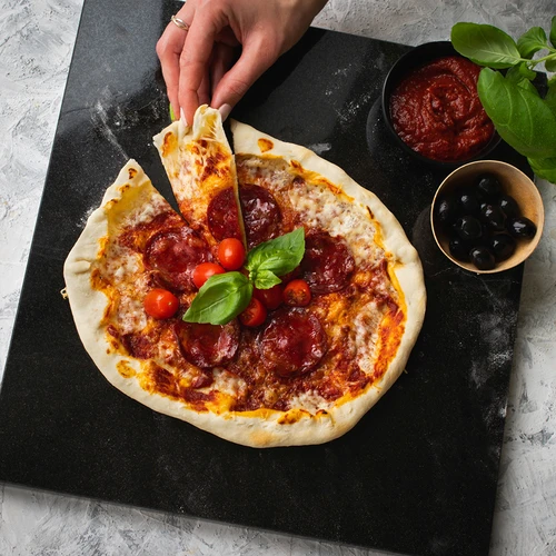 Piatră de pizza din granit dreptunghiulară 37 x 35 cm - 10