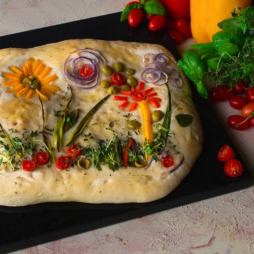 Piatră de pizza din granit dreptunghiulară 37 x 35 cm - 11