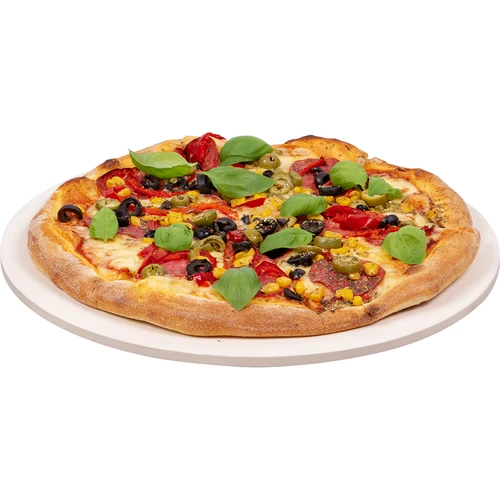Piatră de pizza rotundă, realizată din cordierit, diametru 33 cm