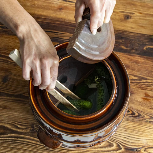 Piatră de presiune pentru butoaie, ceramică, fi 15 cm - 7