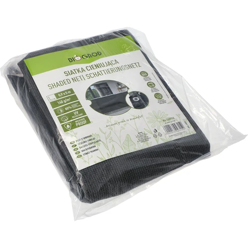 Plasă de umbrire (80%, 140 g/m2) 0,9x5 m, grafit - 2