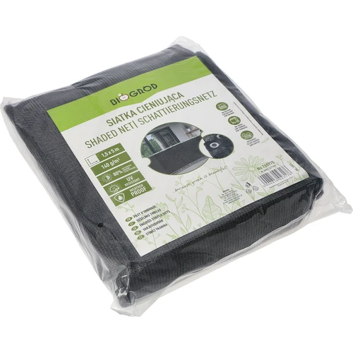 Plasă de umbrire (80%, 140 g/m2) 1,5 x 5 m, grafit - 2