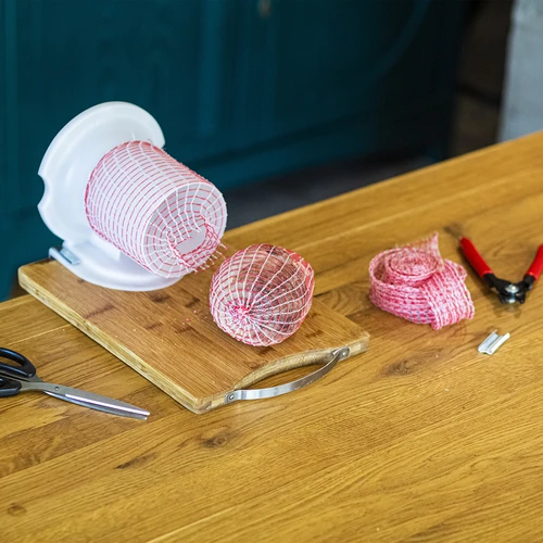 Plasă pentru mezeluri din nailon 4 m x 22 cm cu rezistență termică de 125°C - 4