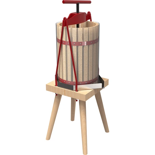 Presă cu cadru pentru fructe – cu coș de lemn, capacitate 10L - 3