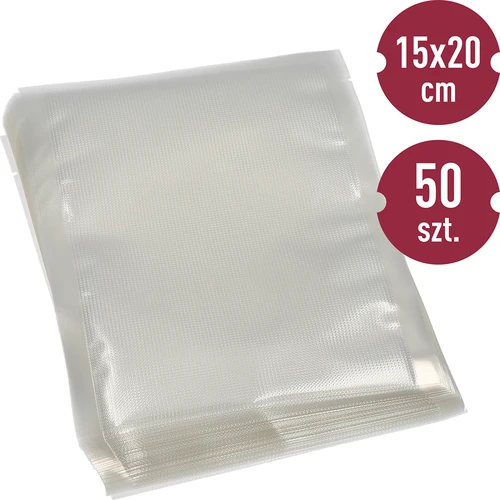 Pungi gofrate pentru aparat de vidat 15x20 cm, 50 buc.