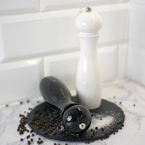 Râșniță manuală pentru piper și sare, 21 cm, alb - 4