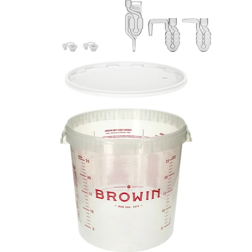 Recipient de fermentare 30L cu imprimare și 3 tuburi - 3