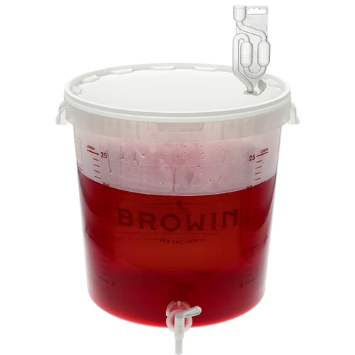 Recipient de fermentare 30L cu imprimare, robinet și 3 tuburi - 9