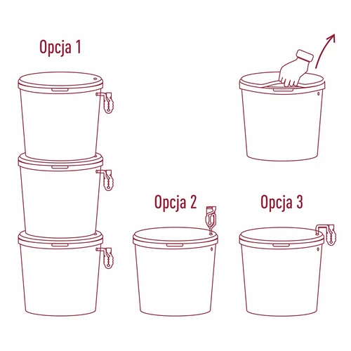 Recipient de fermentare cu capac 30 L - 12