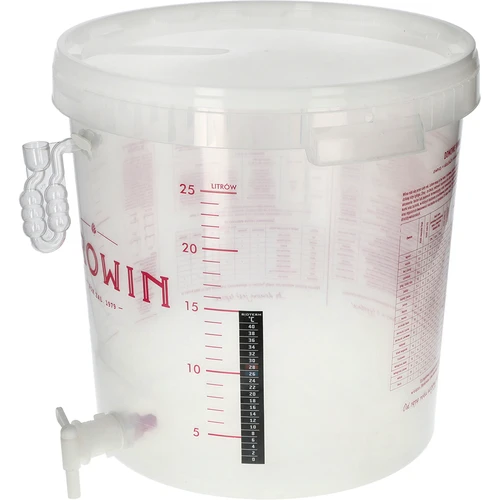 Recipient pentru fermentarea berii cu tub de fermentare, robinet, termometru și reducător de sediment - 2
