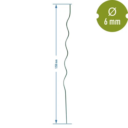 Țăruș din oțel spiral 1,25m x 6mm - 2