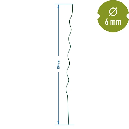 Țăruș din oțel spiral 1,50m x 6mm - 2