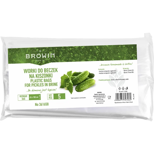 Sac pentru murături - pentru butoi de 65 și 80L - 5 buc.