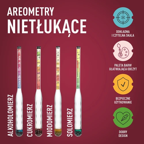Salinometru nespargibil cu eprubetă, domeniu de măsurare: 0-300 g sare/L - 7