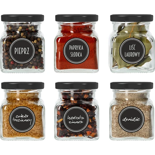 Set 12 x borcan 120ml + 30 etichete pentru marcarea condimentelor - 14