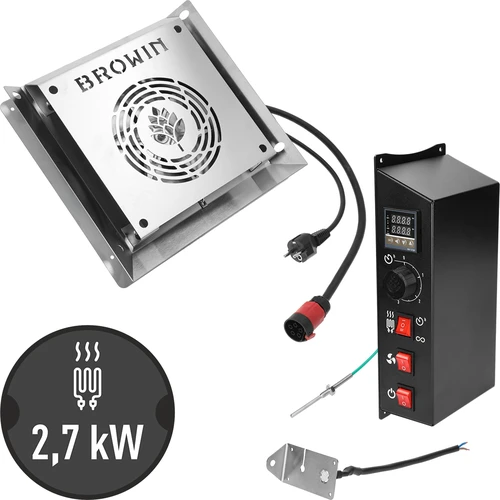 Set de module cu termostat digital - dragON 2,7 kW, pentru afumătoare de grădină