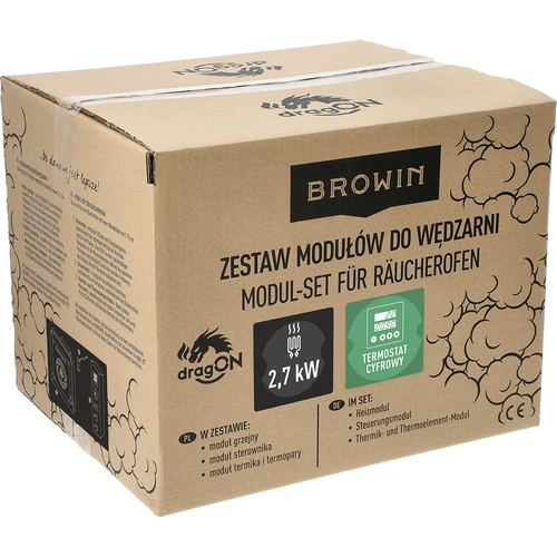 Set de module cu termostat digital - dragON 2,7 kW, pentru afumătoare de grădină - 9