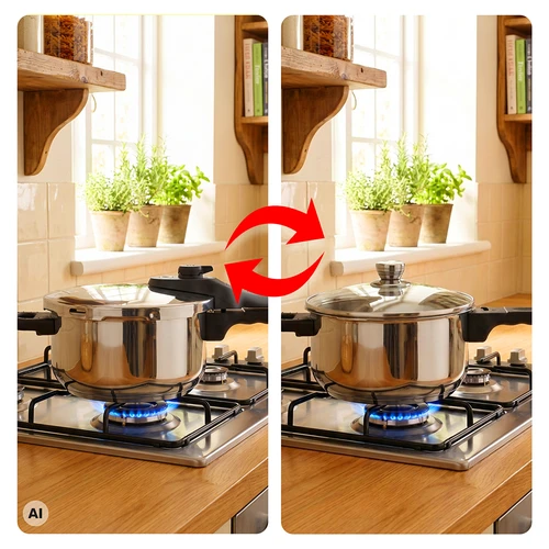 Set de oale sub presiune din oțel inoxidabil, 4 și 6 L - 7