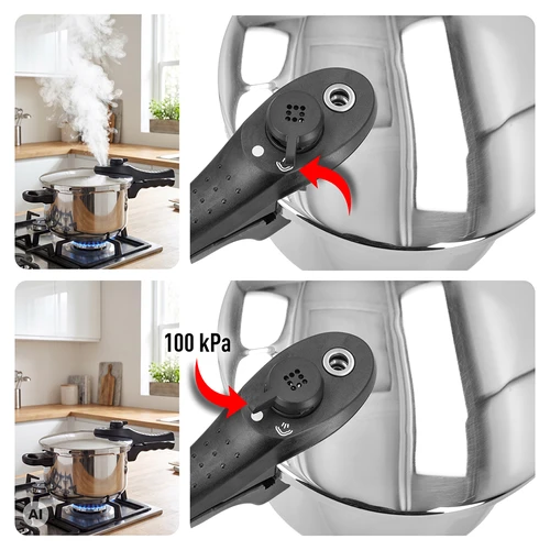 Set de oale sub presiune din oțel inoxidabil, 4 și 6 L - 5