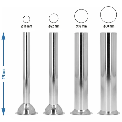 Set de pâlnii din oțel inoxidabil pentru umplutori verticale Browin de 3, 5, 7 L, 4 buc. - 4