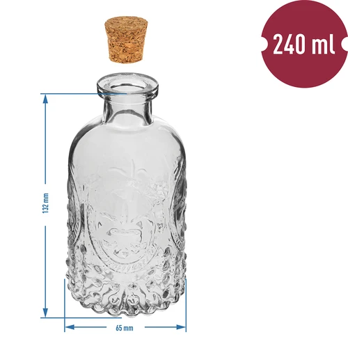 Set de sticluțe cu dopuri, 240 ml - 4 buc. - 5