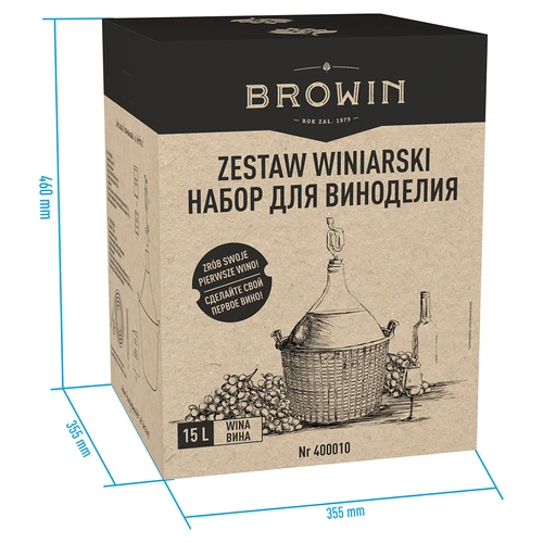 Set de vinificație 15 L cu balon de sticlă - 12