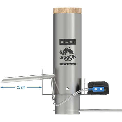 Set dragON pentru afumătoare - module IQ cu Wi‑Fi și generator de fum JET 2 LONG cu cenușar - 5