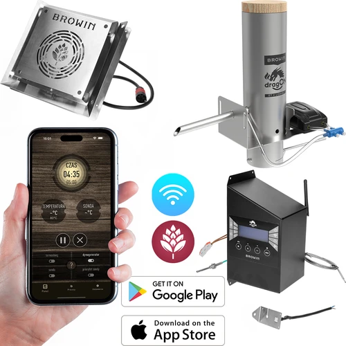 Set dragON pentru afumătoare - module IQ cu Wi-Fi și generator de fum JET 2 LONG cu cenușar