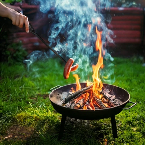 Set focar fi 58 cm și cârlig-pogrzebacz pentru ceaun sau capac de oală din fontă - 10