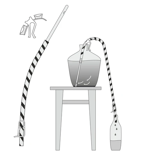 Set pentru decantarea vinului cu suport și clemă - 10