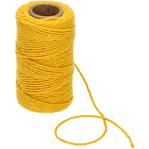 Sfoară de bumbac galbenă 2 mm/55 m/100 g - 3