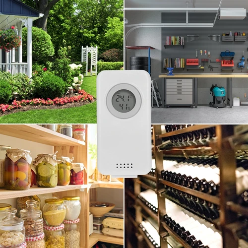 Stație meteo electronică – fără fir, cu senzor, neagră - 10