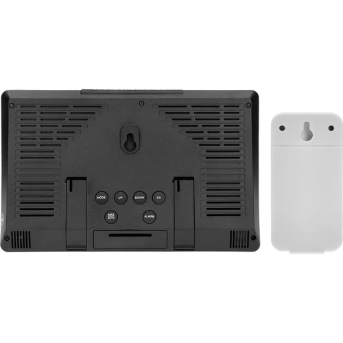 Stație meteo electronică – fără fir, cu senzor, neagră - 6