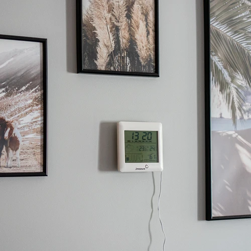 Stație meteo – electronică, iluminată, sondă, albă - 10