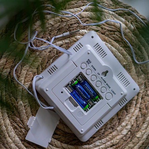 Stație meteo – electronică, iluminată, sondă, albă - 12