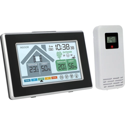 Stație meteo marca Soens – electronică, cu senzor extern fără fir - 2