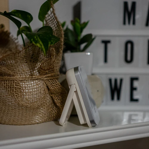 Stație meteo RCC, DCF – electronică, fără fir, cu senzor iluminat, albă - 12