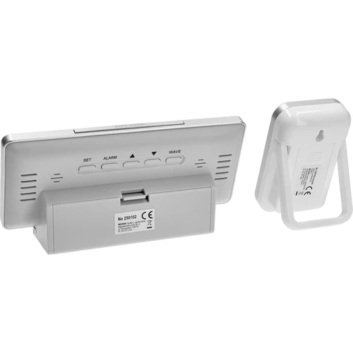 Stație meteo RCC, DCF – electronică, fără fir, cu senzor iluminat, albă - 4