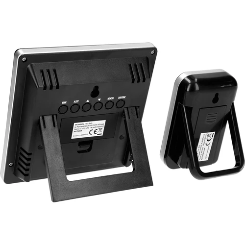 Stație meteo RCC, DCF – electronică, fără fir, cu senzor iluminat, neagră - 4