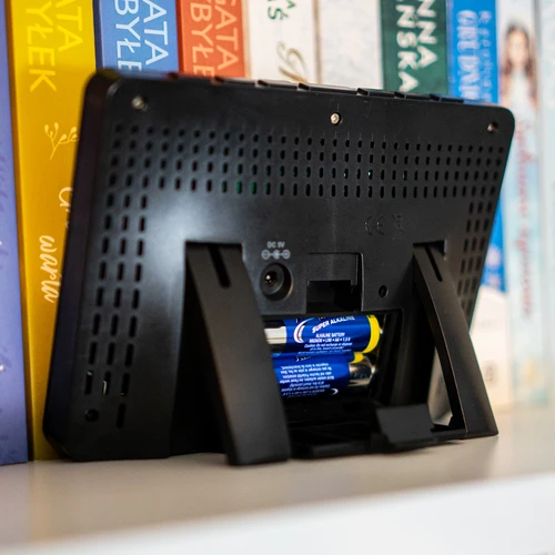 Stație meteo RCC, DCF – electronică, iluminată, fără fir, senzor, neagră - 16