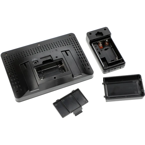 Stație meteo RCC, DCF – electronică, iluminată, fără fir, senzor, neagră - 9