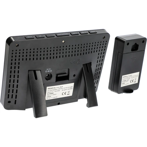 Stație meteo RCC, DCF – electronică, iluminată, fără fir, senzor, neagră - 7