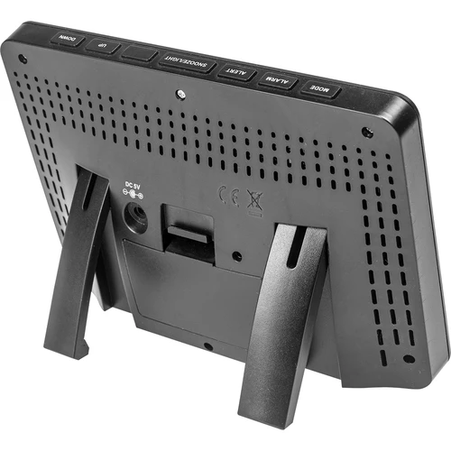 Stație meteo RCC, DCF – electronică, iluminată, fără fir, senzor, neagră - 6