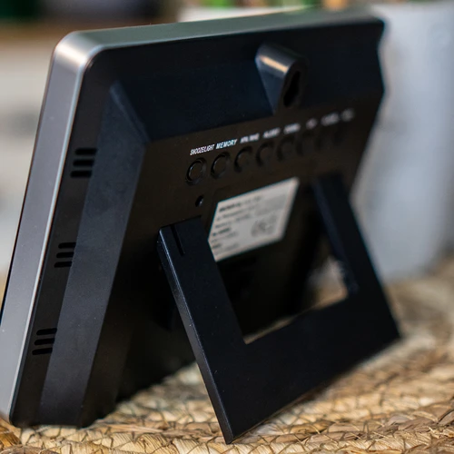 Stație meteo RCC – electronică, iluminată, fără fir, senzor, neagră - 15