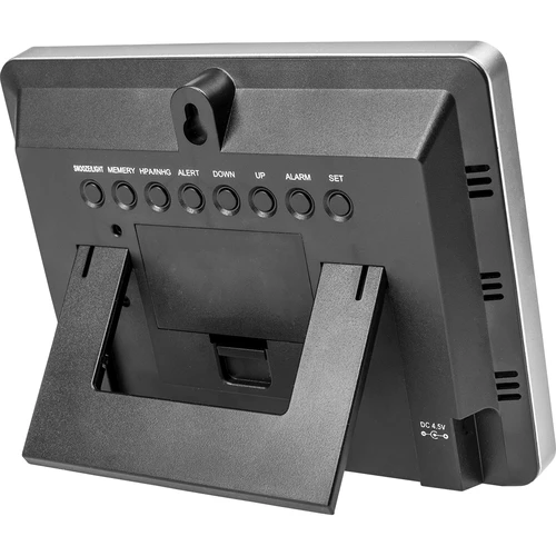 Stație meteo RCC – electronică, iluminată, fără fir, senzor, neagră - 3