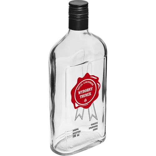 Sticlă 500 ml cu capac cu filet, inscripție „Wyborny Trunek”, 1 bucată. - 2